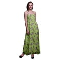 thumbnail image 1 of Bimba Robe à Bretelles Smockée en Georgette Imprimée Ceanothus & Flowerpecker Bird pour Femmes - Moyen, 1 of 7