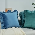 thumbnail image 6 of Elegant Ruffled Edge Pillow Cover 17.7x17.7Inch 19.7x19.7in Wrinkle Resistant, 6 of 9