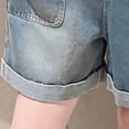 thumbnail image 7 of KAUOD Denim Overall Shorts for Girls Button Down Adjustable Strap Denim Shortall Wide Leg Romper Summer Pocket Jumpsuit, 7 of 7