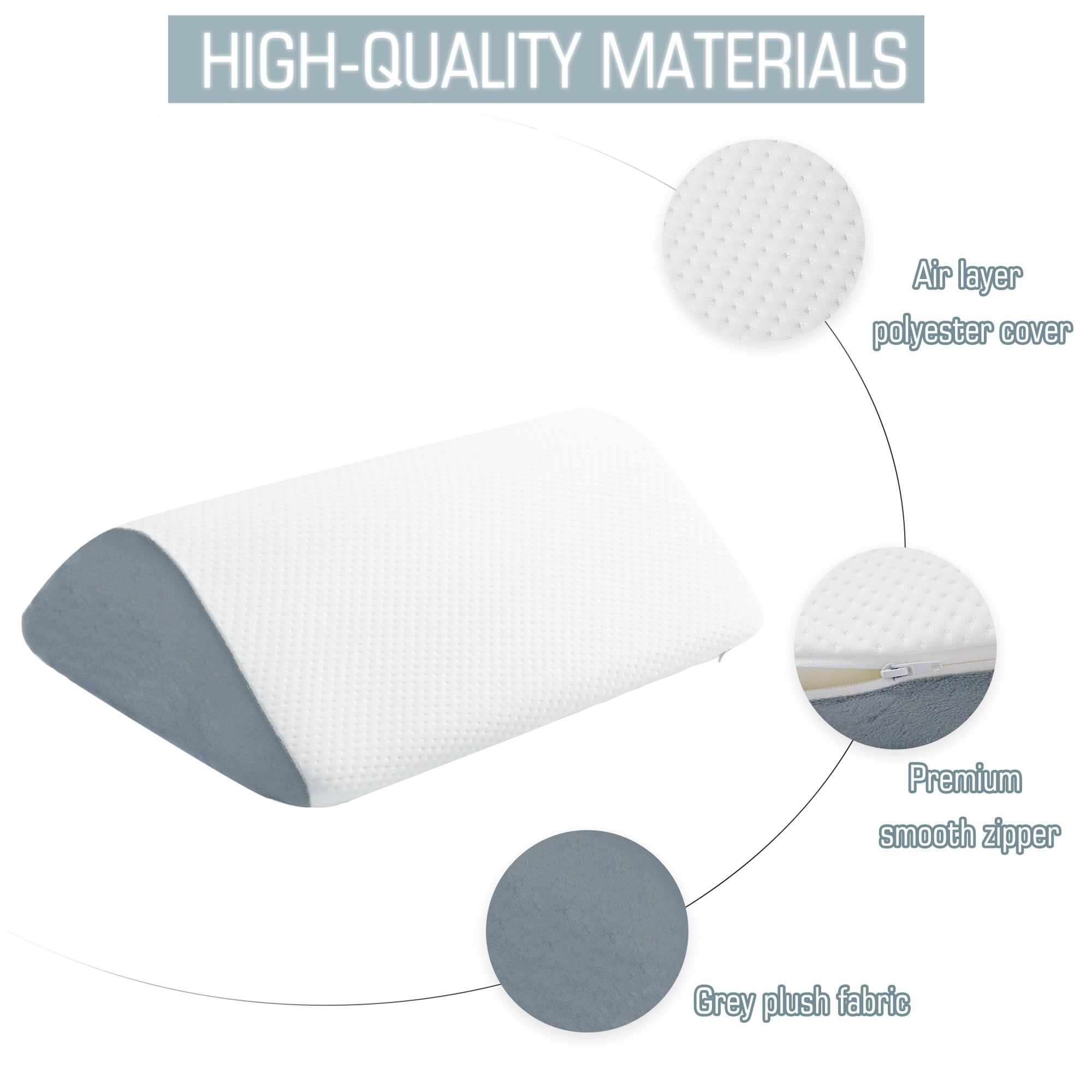 Wedge Pillow for Knee Bed Wedge for Sleeping, Wedge Pillow for Legs Post Surgery, Triangle Pillow Wedge for Knee Support, Leg Elevation Knee Hip Back Pain Relief