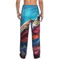 thumbnail image 7 of Salouo Colorful Ocean Sea Turtle Print Pajama Pants for Men, Lounge Pants Elastic Waistband Casual Men's sleepwear Loungewear Sleep Pajama Pant -Medium, 7 of 7