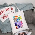 thumbnail image 4 of Bolso de mano con estampado de Disney para mujer, bolsa de lona de gran capacidad, para compras, 2 niñas, 2024, 4 of 5