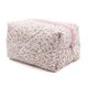 thumbnail image 3 of Bolsa de cosméticos con diseño floral rosa, bolsa de viaje con cremallera para guardar productos para el cuidado de la piel, bolsa de almacenamiento portátil, bolsa suave, 3 of 5