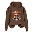 thumbnail image 2 of Cute Highland Cow Coffee Addict Halloween Hoodies for Women Long Sleeve Graphic Hooded Sweatshirt Pullover Tops, 2 of 5