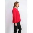 thumbnail image 2 of STYLE & COMPANY Womens Red Textured Heather Long Sleeve Crew Neck Blouse M, 2 of 3