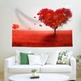 thumbnail image 1 of XWSHYW Mantas Tapiz de Tela con Diseño de Paisaje de Árbol En Forma de Corazón de Amor, Decoración de Dormitorio, Colgante de Pared, 60X52 Pulgadas, 1 of 6