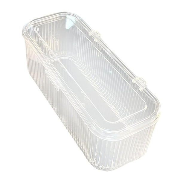 Caja de almacenamiento de arte de uñas, organizador acrílico con tapa, caja cosmética, contenedor conveniente compacto transparente de gran capacidad