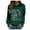 Green, variant on Womens Valentine'S Day Pullover Letter Print Round Neck Womens Sweaters,Blue,2XL
