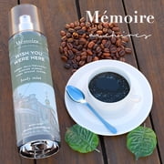 Memoire Wish You Were Here Body Mist for Women, 8 fl oz, Warm Fragrance with Coffee, Almond & Rain Notes