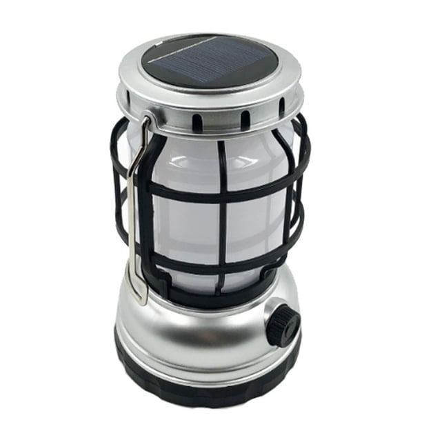 Wosthever Lámpara de queroseno con energía Solar, estilo Retro, luz de llama para acampar, 12 LED, interruptor de perilla USB, linterna, luces nocturnas carpas Wosthever OD028084-00