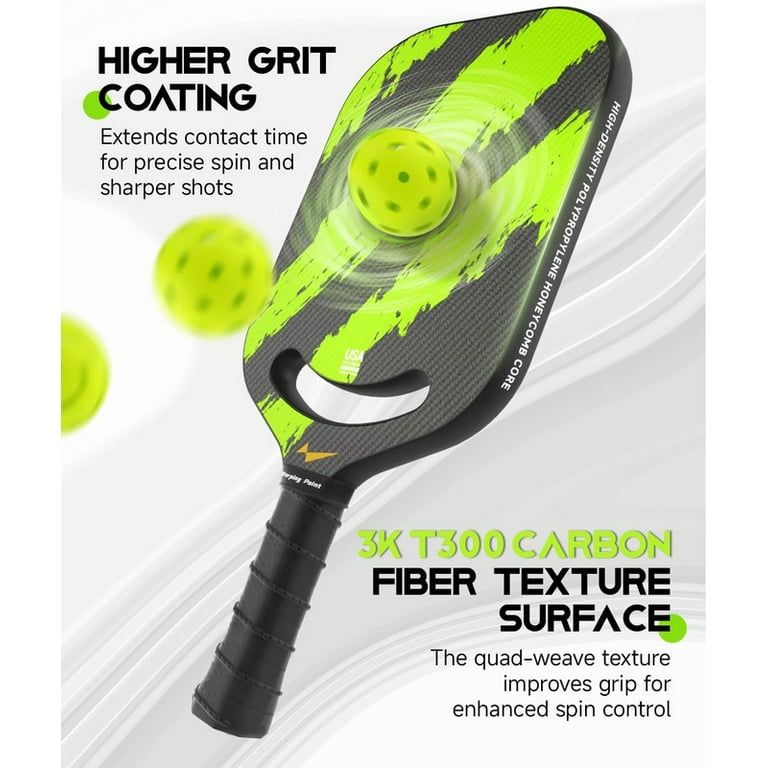 Warping Point Ascent Pickleball Paddle, Carbon Fiber, Textured