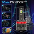 thumbnail image 3 of 2PCS H11B LED Headlight Bulb Turbo 80W 30000LM Low Beam High Beam 6000K White for Fiesta Plug and P, 3 of 5