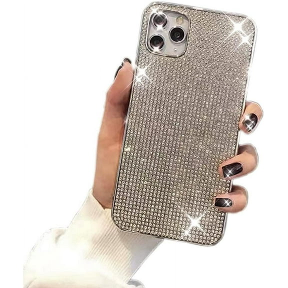for iPhone 13 pro max Diamond Case Cute Bling Glitter Rhinestone Crystal Shiny Sparkle Protective Cover with Electroplate Plating Bumper Luxury Fashion Case for iPhone 13 pro max 6.7"