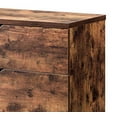 thumbnail image 3 of Benzara BM196211 Rustic Style Wooden Nightstand with Three Drawers & Cutout Handles, Brown, 3 of 5