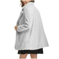 thumbnail image 3 of LSLJS Women Fashion Solid Pocket Color Jacket Plush Long Sleeves Lapel Coat, 3 of 6