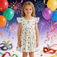 thumbnail image 2 of Rggeeun Girls Carnival Sleeveless Dress With Cartoon Print Cute Fresh Style Casual Party Wear Toddler Kid Cute O-Neck Sundress, 2 of 4