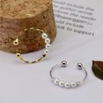 thumbnail image 3 of New S925 Sterling Silver Anxiety Ring Female Niche Design Pearl Retro  Index Finger Open Silver Tail Ring, 3 of 5