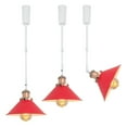 thumbnail image 1 of FSLiving Lampe de Piste Réglable en Hauteur Type J Rétractable avec Tige Télescopique Lampe Réglable Gimbale-Post Juno Lampe de Couverture DIY, Rouge - 3 Lumières, 1 of 7