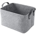 thumbnail image 1 of Bolsa de almacenamiento de fieltro, cesta de lavandería, cesta de fieltro con asa, organizador de armario, caja de almacenamiento para ropa, toallas y ropa de cama, 1 of 4