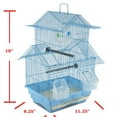thumbnail image 4 of Blue 18-inch Medium Parakeet Wire Bird Cage for 1 or 2 Birds perfect Bird Travel Cage and Hanging Bird House, 4 of 4