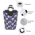 thumbnail image 4 of KLL cool Skull flower Laundry Hamper,Large Canvas Fabric Lightweight Storage Basket Toy Organizer Dirty Clothes Collapsible Waterproof, 4 of 6