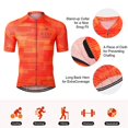 thumbnail image 5 of LAMEDA Maillot de ciclismo de verano para hombre, color naranja, manga corta, ropa de equipo de MTB para hombre, maillot de bicicleta de carretera para ciclismo, ropa deportiva, 5 of 5