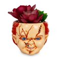 thumbnail image 2 of childs Play chucky 3-Inch ceramic Mini Planter with Artificial Succulent, 2 of 2