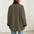 thumbnail image 3 of JOANKDMI Fall Jackets Women Corduroy Lapel Button Down Chore Barn Jacket Lightweight Casual Long Sleeve Winter Outerwear with Pockets, 3 of 9