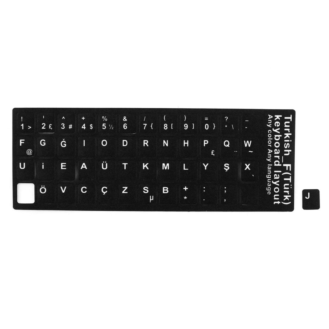 Black Labels White Letters Laptop Computer Keyboards Turkish Keyboard Stickers For Pc Laptop Components Replacement Parts Replacement Keyboards