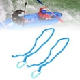 thumbnail image 1 of 2pcs Kayak Paddle Leash, Paddle Board Leash Fishing Lanyard Tool Tether, Stretchable Strap Lanyard Rope with Carabiner for Kayaking Boating Canoeing Fishing Pole Rod 3-6 Feet, 1 of 7