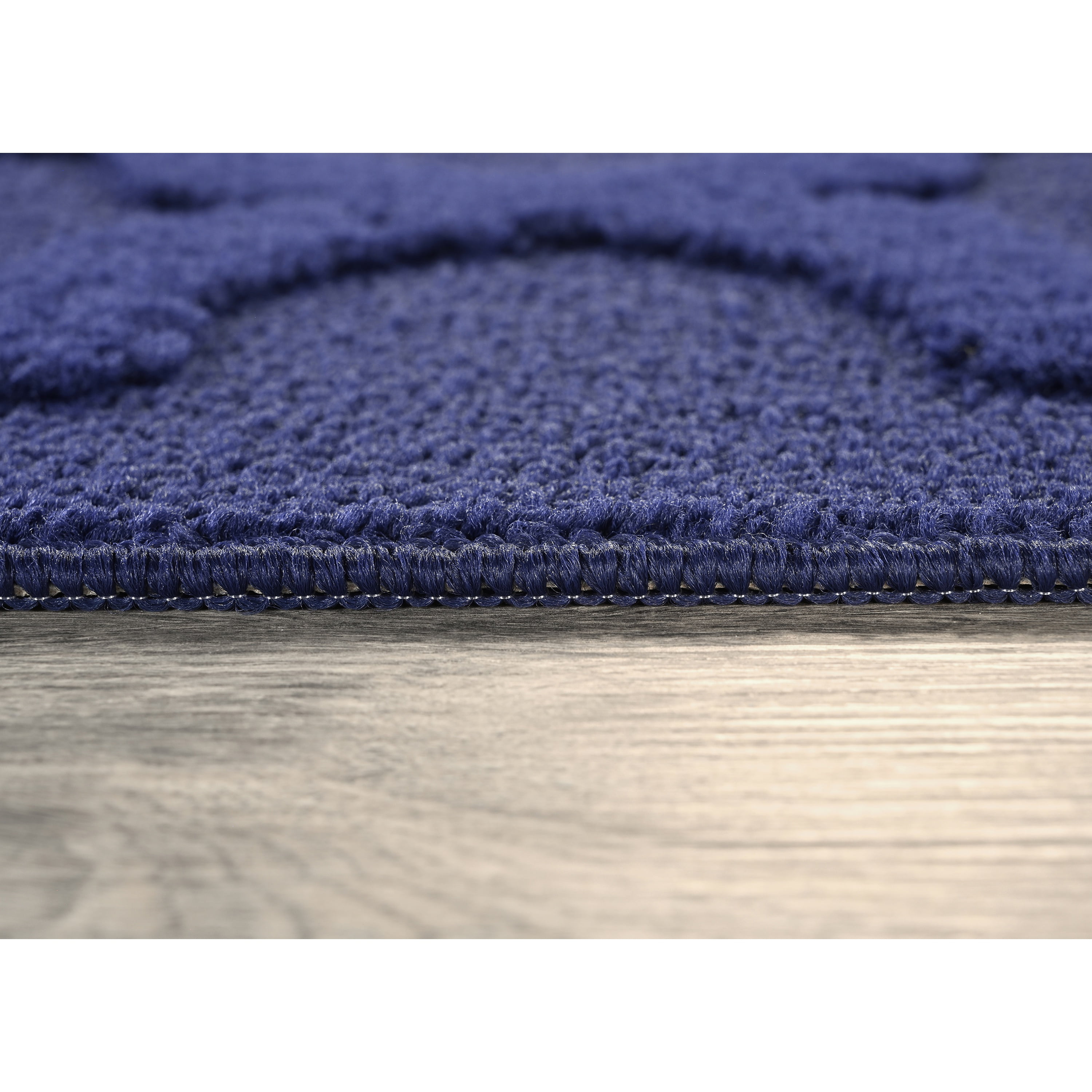 Garland Rug Quatro Polypropylene Navy Indoor Runner Rug, 3' x 8'