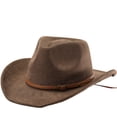 thumbnail image 4 of LILIYA Unisex Western Cowboy Hat with Multi Color Options, Packable Wide Brim Travel Hats, Classic Sun Protection Breathable Headwear for Camping Hiking and Holiday Trips, 4 of 5