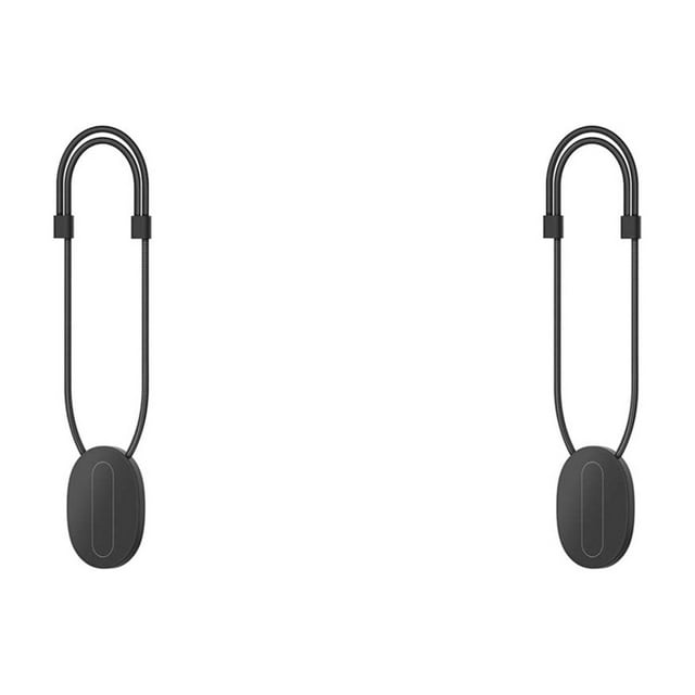 2X Cordón Magnético Portátil C100 Accesorios para Cámaras Deportivas Clip Trasero Fijo Registro de Negro