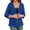 Blue, variant on Breezora Ladies V Neck Three Quarter Sleeve Lace Knit Cardigan Open Front Lightweight Cover Up L Size Beige