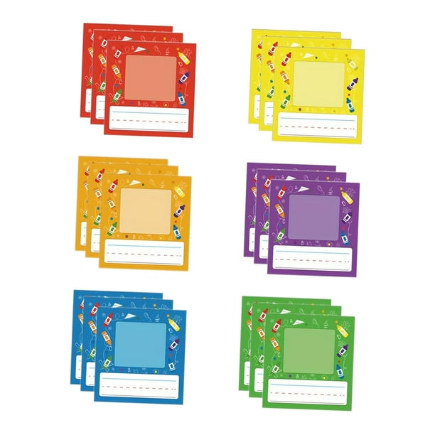 18 Hojas Etiqueta de Nombre Infantil Etiquetas Adhesivas Personalizadas Nombre para Mesa Etiquetas de Fotografía Infantil Papel Resistente Adecuado