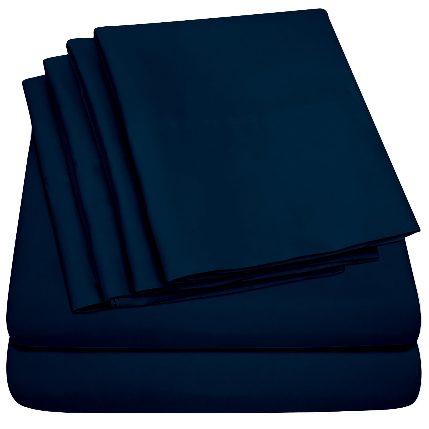 Premium Home Collection Microfiber Soft Cooling Bed Sheet Set - 6 Piece, California King, Navy