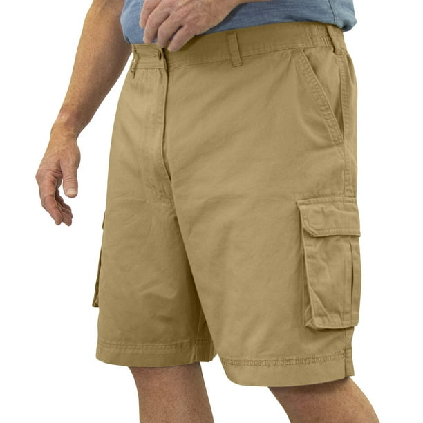 ROCXL Big & Tall Men’s Expandable Waist Comfort Stretch Cargo Shorts