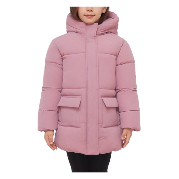 Rokka&Rolla Girls' Quilted Thigh Length Puffer Jacket