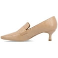 thumbnail image 3 of Journee Womens Celina Kitten Heel Loafer Square Toe Pumps, Widths Available, 3 of 10