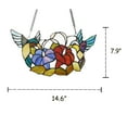 thumbnail image 4 of Lighting NECTAR Tiffany-style Animal Design Window Panel 15" x 8", 4 of 4
