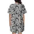 thumbnail image 4 of Womens Pajama Sets With Pocket, Cute Funny Husky Gray Lounge Sets Short Sleeve Sleepwear PJ Sets for Women, 4 of 6
