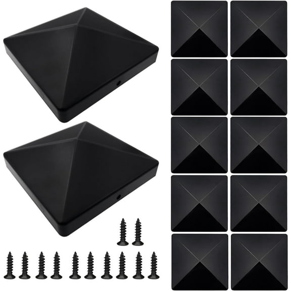 12pcs Decorative Fence Post Cap Replacement for Deck and Garden Fence Topper