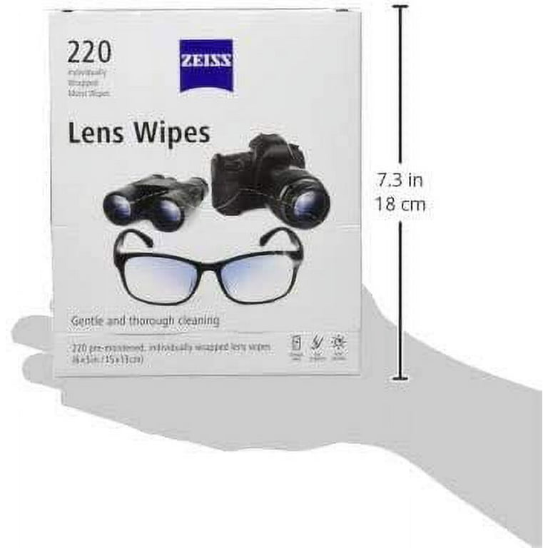  ZEISS Pre-Moistened Lens Cleaning Wipes, 200 Count