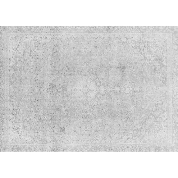 Ahgly Company Indoor Rectangle Abstract Gray Modern Area Rugs, 2' x 5'