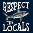 thumbnail image 6 of Wild Bobby Respect The Locals Save Our Oceans Shark Animal Lover Ladies Racerback Tank Top, Navy, Large, 6 of 6