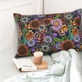 thumbnail image 4 of Cauagu Vintage Floral Print Pillow Covers with Envelope Closure,1PC Pillow Cases Decorative Pillow Case for Bed & Couch, Pillows Not Included-20"x30", 4 of 6