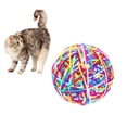 thumbnail image 3 of 1Pack Cat Toy Rolling Ball Multi Color for Kitten Indoor Play Exercise Time 10x3.9in, 3 of 8