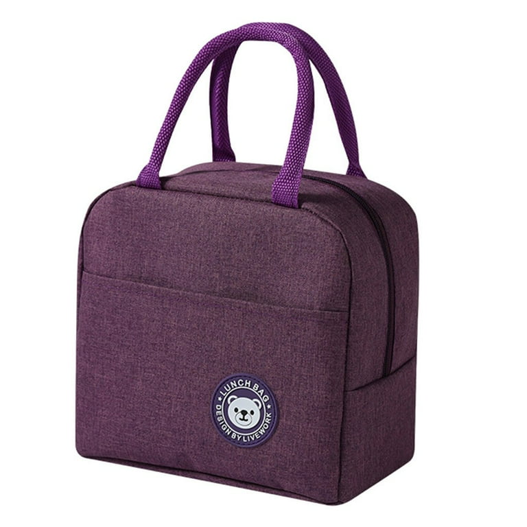 Thermal Lunch Bag Lunch Bags for Women Work Insulated Lunch Tote Bag Adult Lunch Bag Women Purple