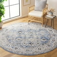 thumbnail image 2 of SAFAVIEH Odyssey Edmond Damask Polyester Area Rug, Grey/Light Blue, 6'7" x 6'7" Round, 2 of 8