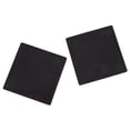 thumbnail image 3 of 100mm x 100mm Plastic Ribbed Square End Caps Cover Tube Inserts 2 Pcs, 3 of 8